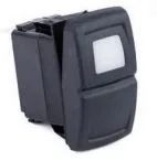 RK19120 – SIERRAMARINE Multi Purpose Switch, On-Off-On Momentary 12 Volt DC 20 Amp Rocker Switch Rectangular Red Illu...
